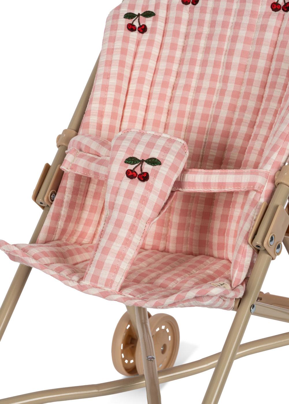 Puppen Buggy Powder Pink Check 🍒