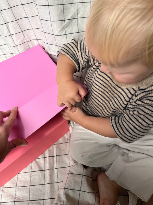 Cardboard box pastel purple