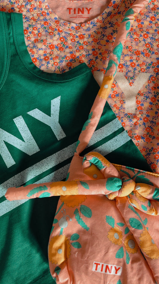 Detail Midnight Sun Garden Tee Papaya Tinycotton