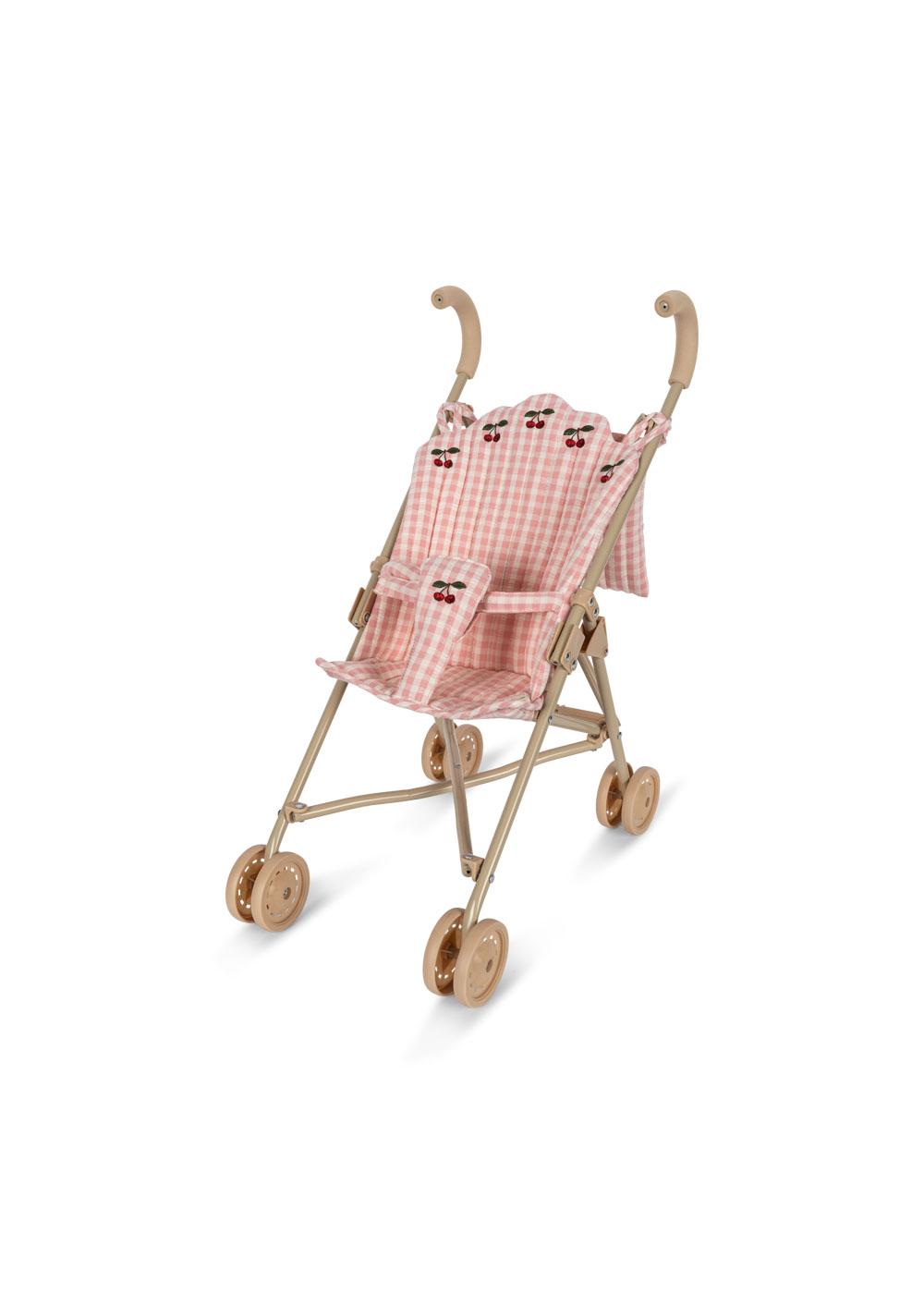 Puppen Buggy Powder Pink Check 🍒
