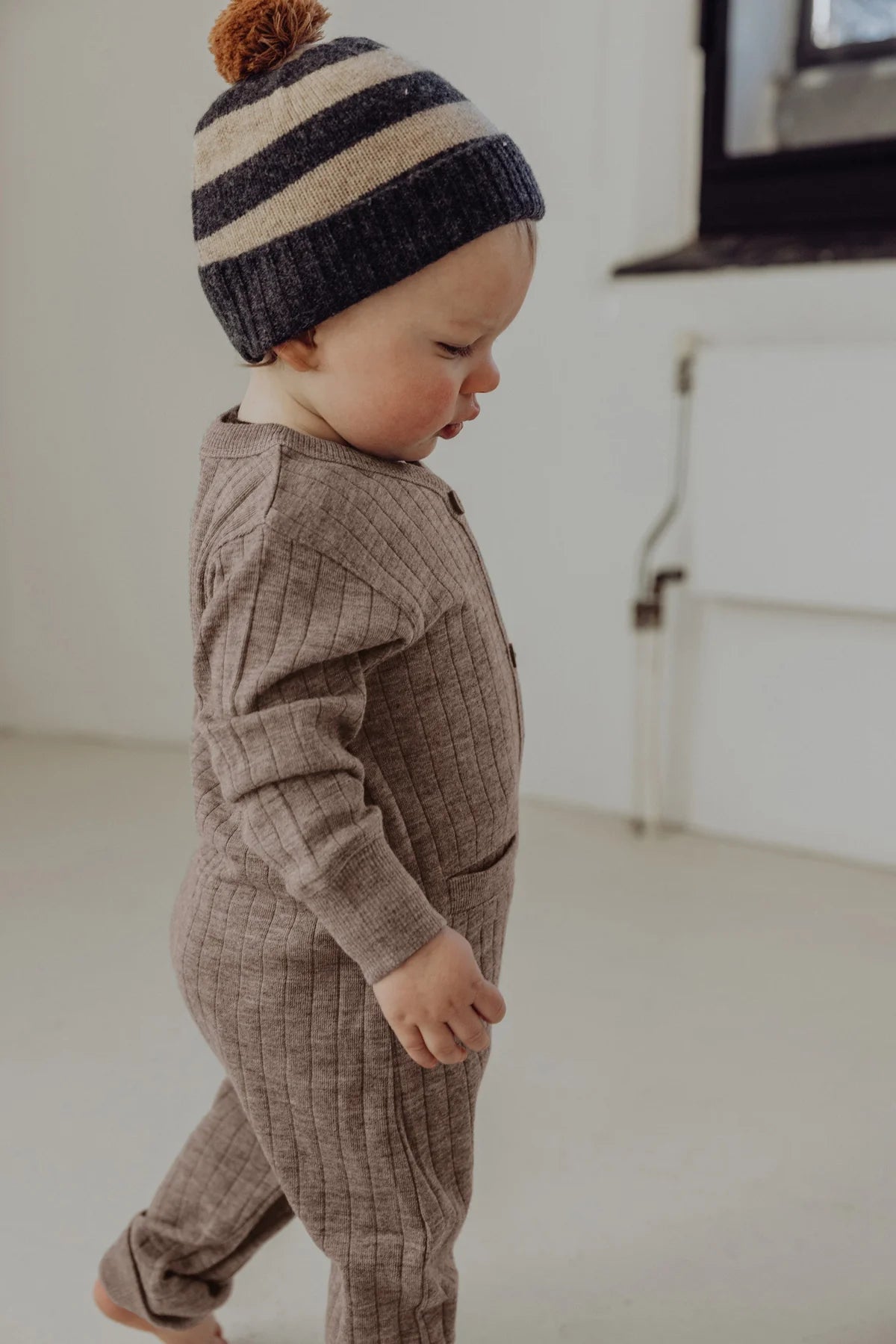 Finch&Fable Rib Woll Playsuit Sand