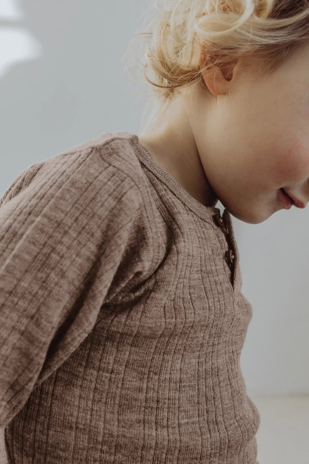 Finch&Fable Merinowolle|Bambus Henley Shirt Sand