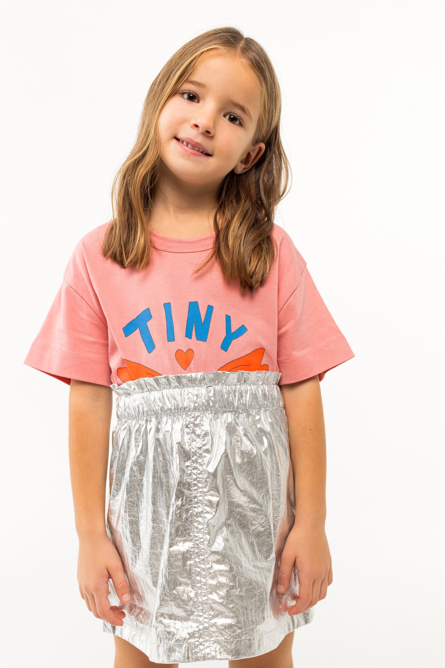 Tiny Bow Tee 🎀 TinyCottons Peach