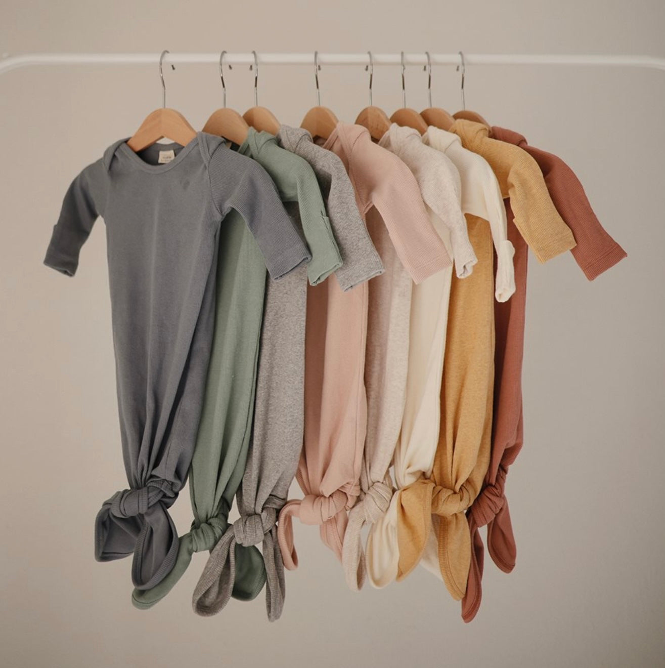 Strampel Body Knotted Gown Ivory Mushie