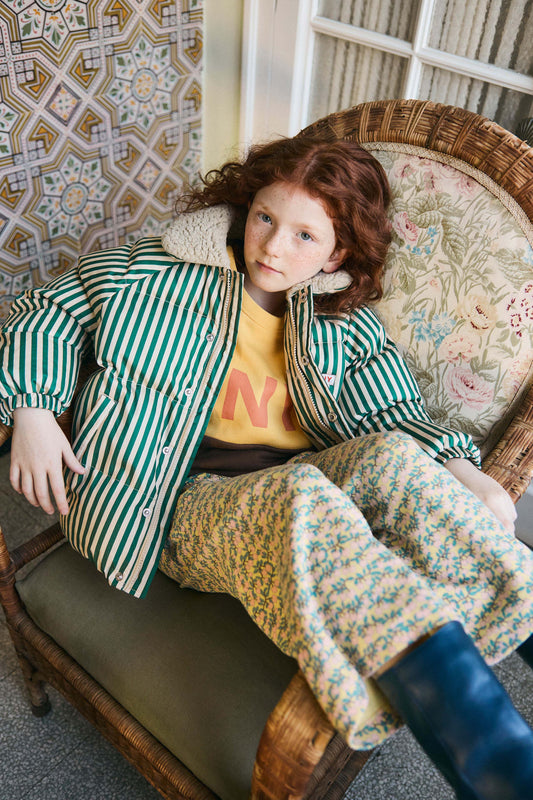 Tinycottons Green Stripes puffer jacket