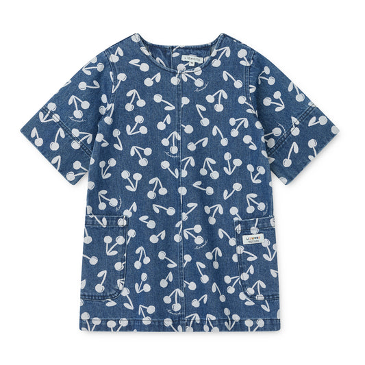 Abito in denim Angelica Cherry Blossom di Liewood