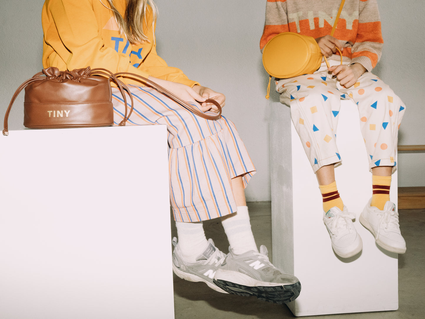 Pantaloni a botte geometrici 🔵🔺🟡🔹TinyCottons Vanilla