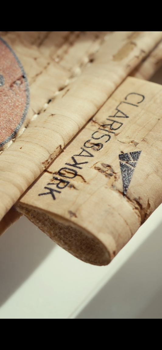 Changing mat made of lined cork Fruity Summer Natural 50x70 cm