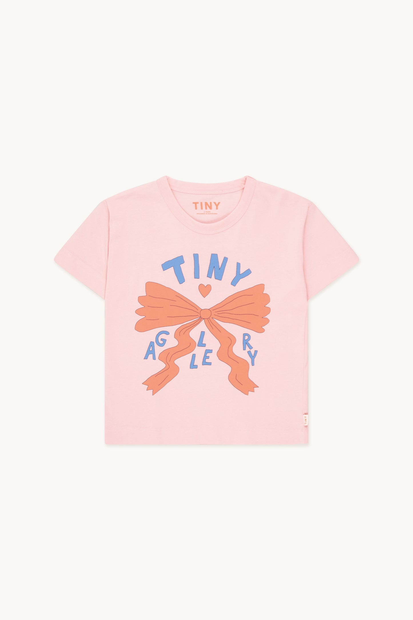 Tiny Bow Tee 🎀 TinyCottons Peach