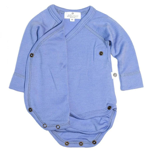Merino Wickelbody Leichtes Himmelblau