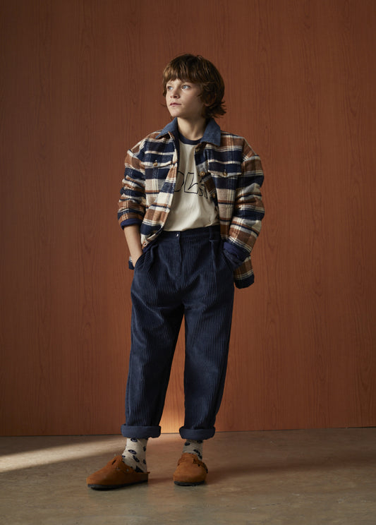 Breitcordhose Cameron Navy Blau TNS