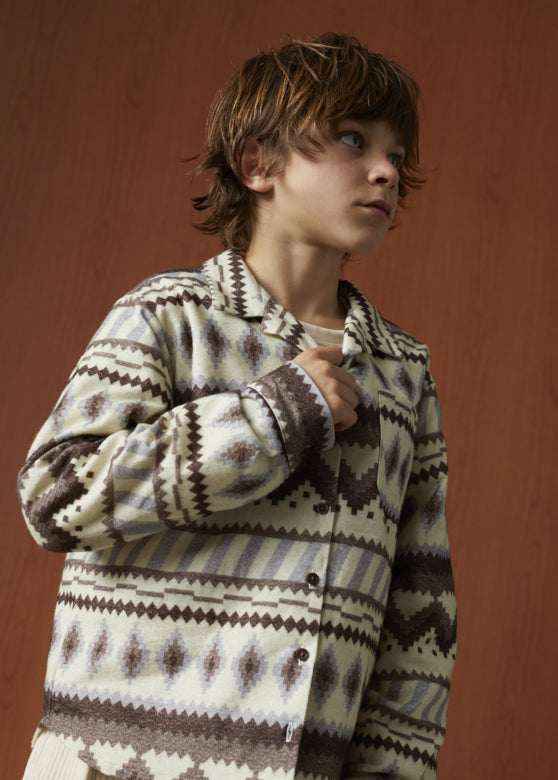 Kirin Flanellshirt Ikat Print The new society