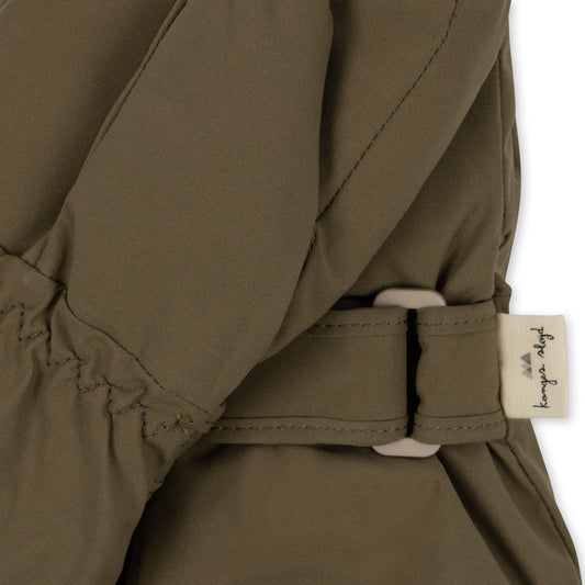 Nutti Dusky Green down mittens for ages 4 to 8