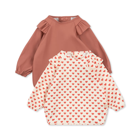 Sleeve bibs set of 2 Coeur Rouge ❤️