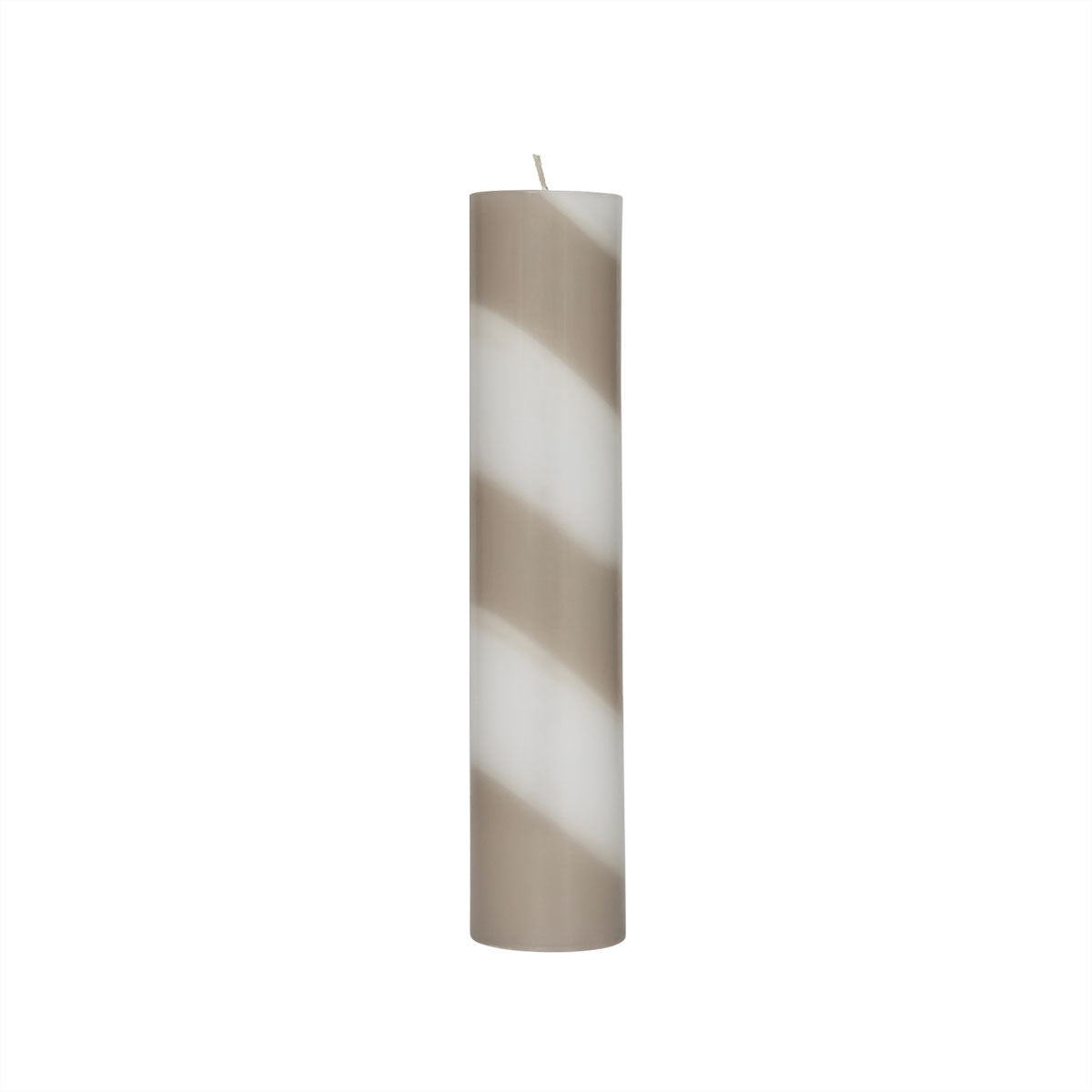 Candy Candle Stumpenkerze Clay/White von OyOy Living