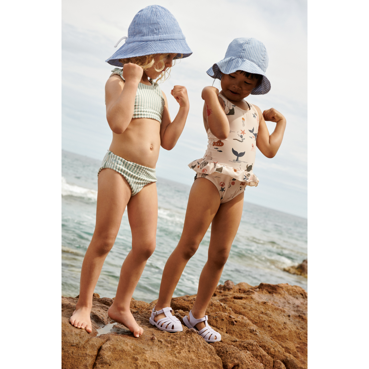 Badeanzug Amara 🍑 Pfirsichprint 2-7 Jahre