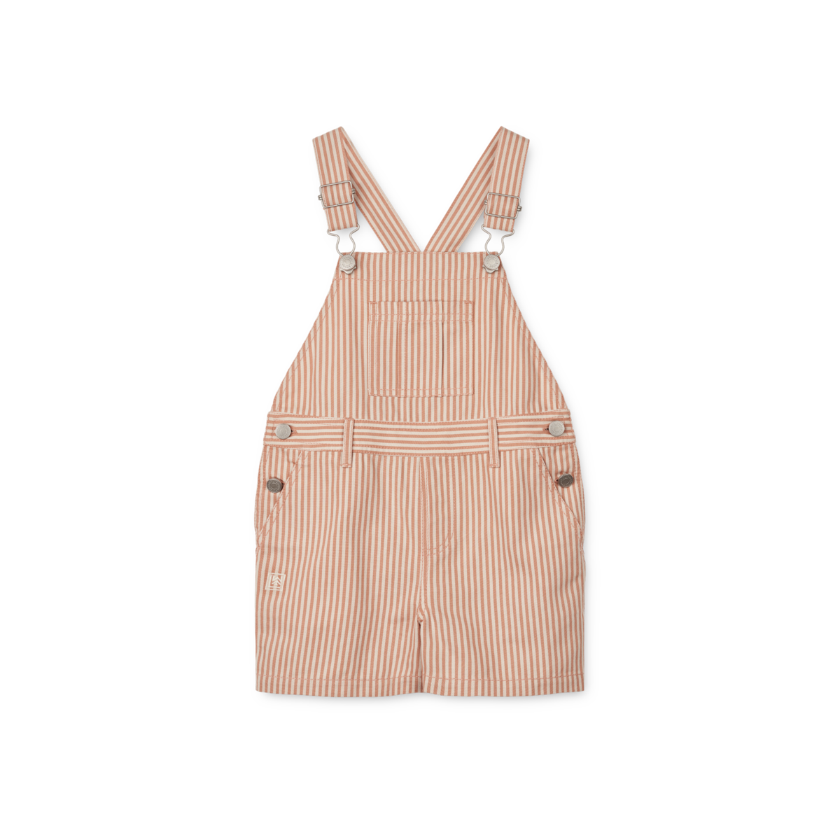 Venedict gestreifte Latzhose rosé/cremé
