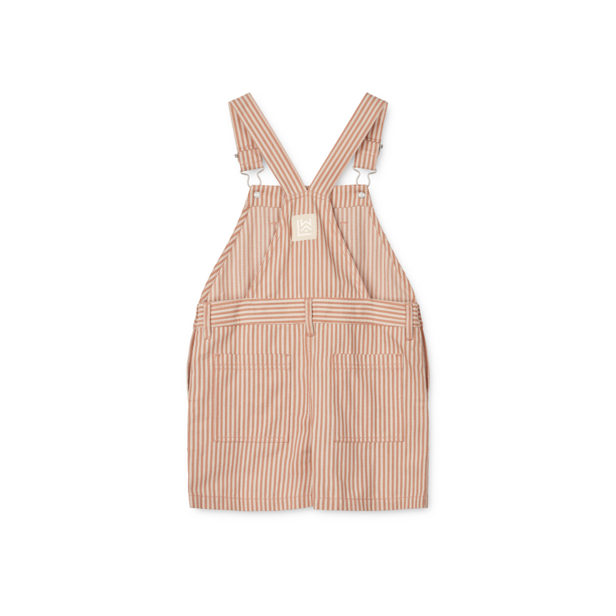 Venedict gestreifte Latzhose rosé/cremé