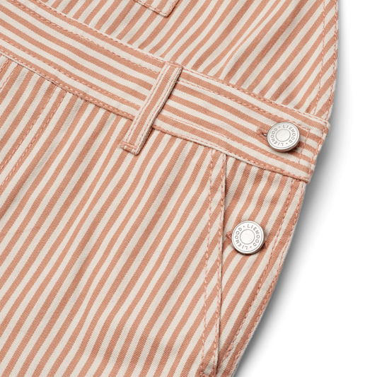 Venedict gestreifte Latzhose rosé/cremé