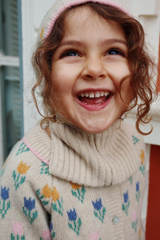 Cardigan Belou Merino Tulipe 1.5-6 years 🌷