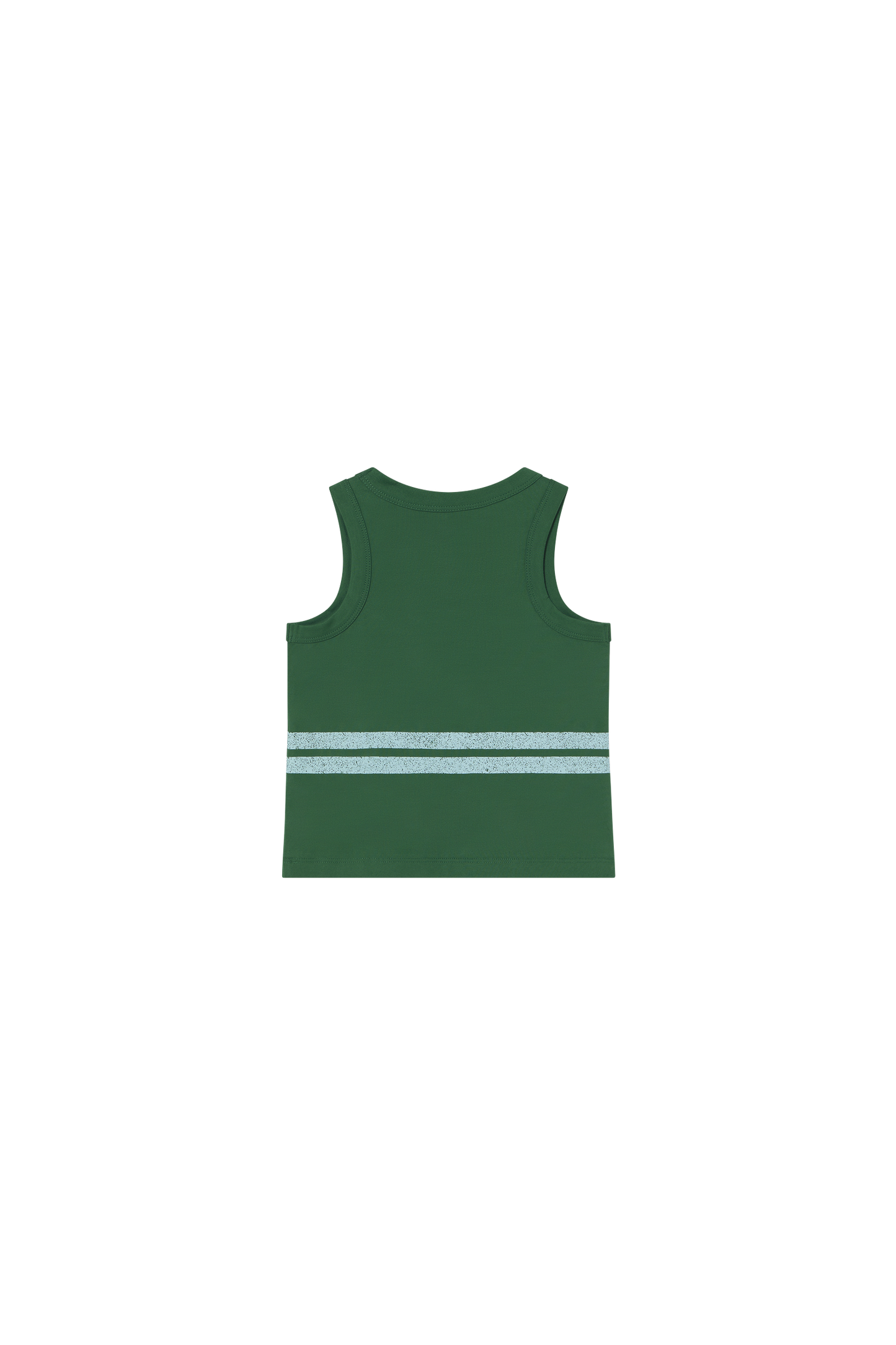 Tank Top Logo Stripes Emerald TinyCottons