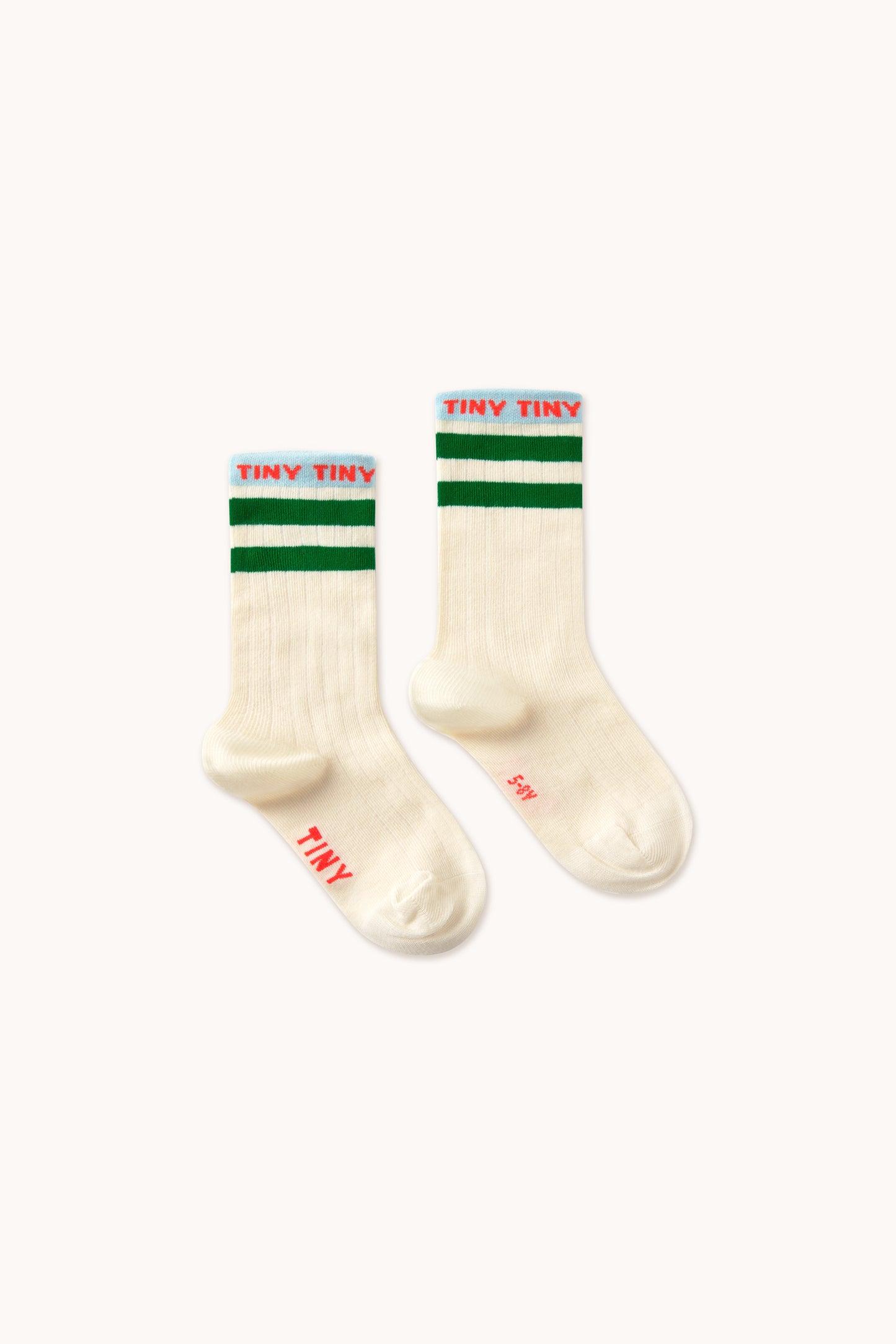 Socken Tiny College Stripe Medium Socks Cream/Emerald