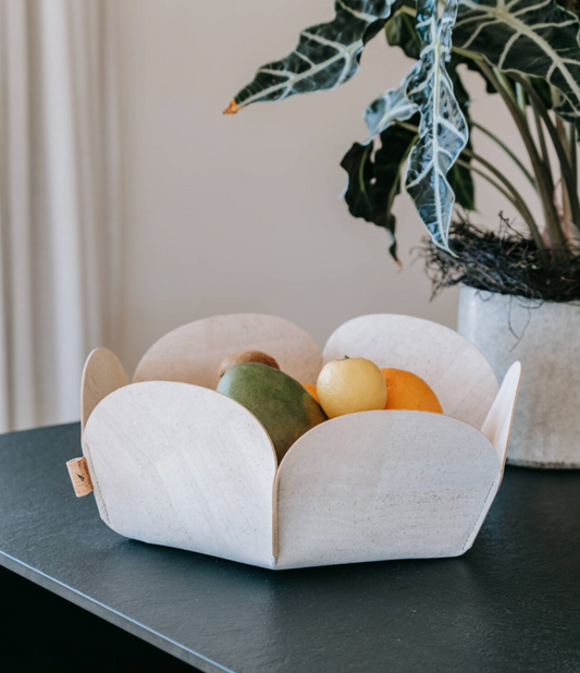 Clarissa Kork Schale Bloom Cremé Large