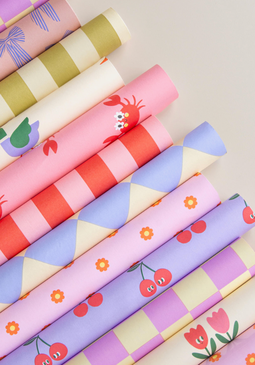 Geschenkpapier Ole Diamanten Vanille/Eisblau