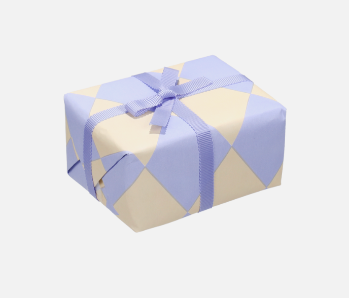 Geschenkpapier Ole Diamanten Vanille/Eisblau