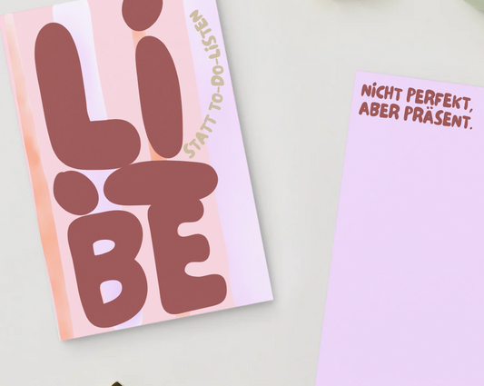 Vorher und Rückseite MiniPrint Poster für Mamas Liebe statt to-dos OrangeCherie Bordeaux-rosa