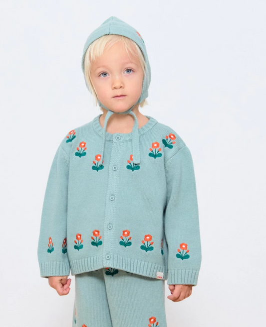 Tinycottons Flowers Baby Knitted Cardigan