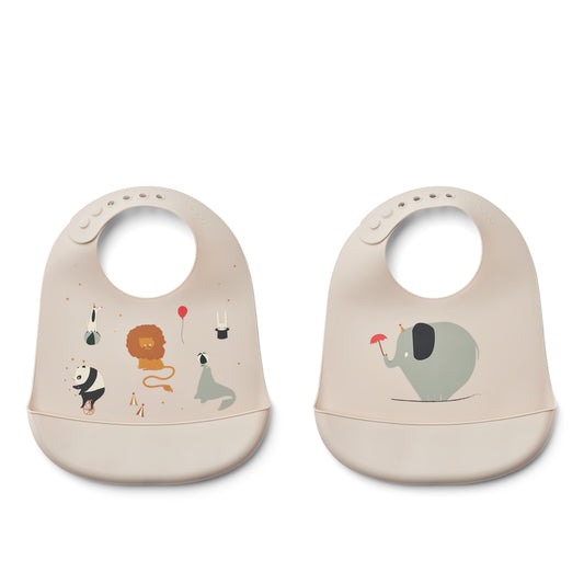 Set of 2 silicone baby bibs 🥐🍌