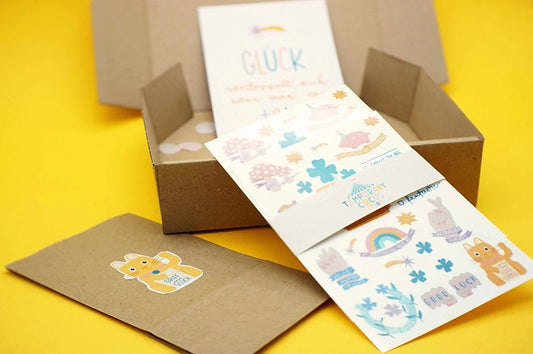 Box temporäre Tattoos „Glücksbringer“
