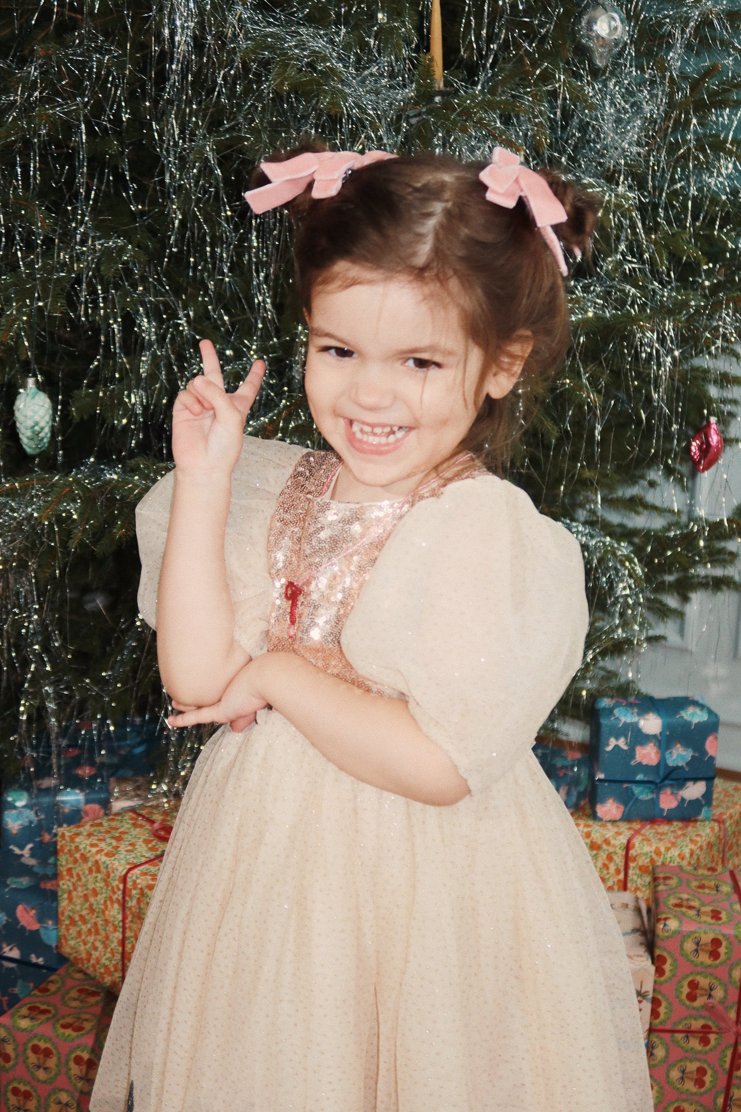 🎀 Set Kette und Armband Glasperlen Rosé/Rot