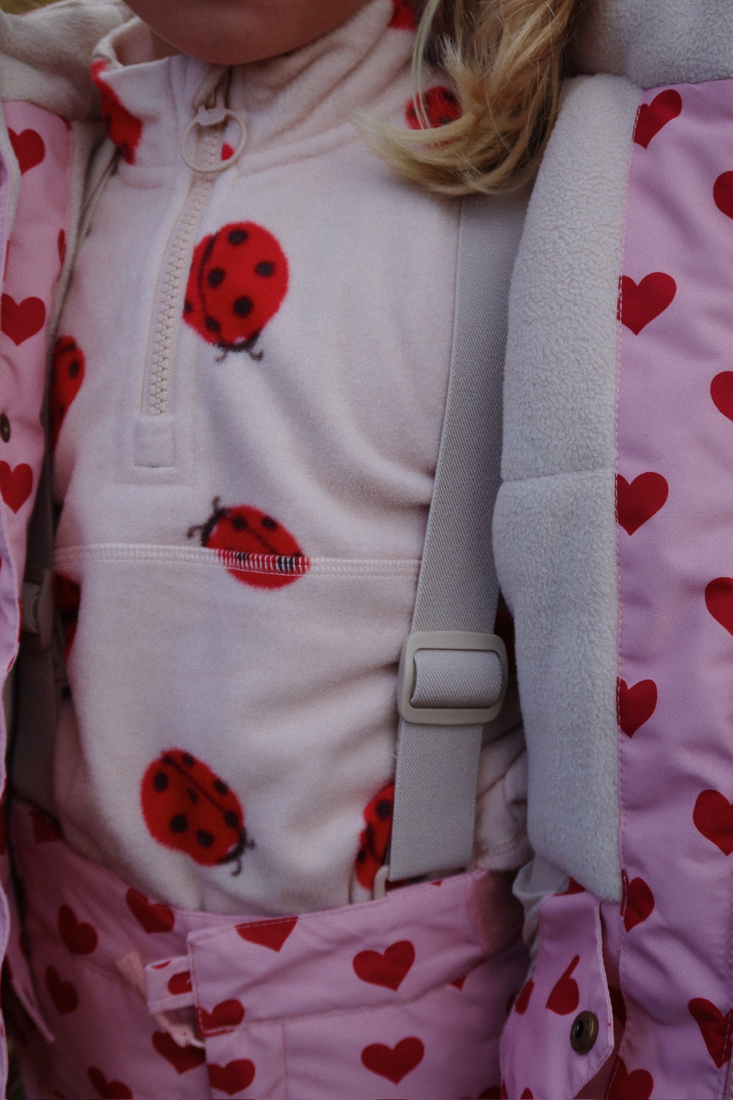Tavi Fleece Quarter Zip Sweater Ladybug