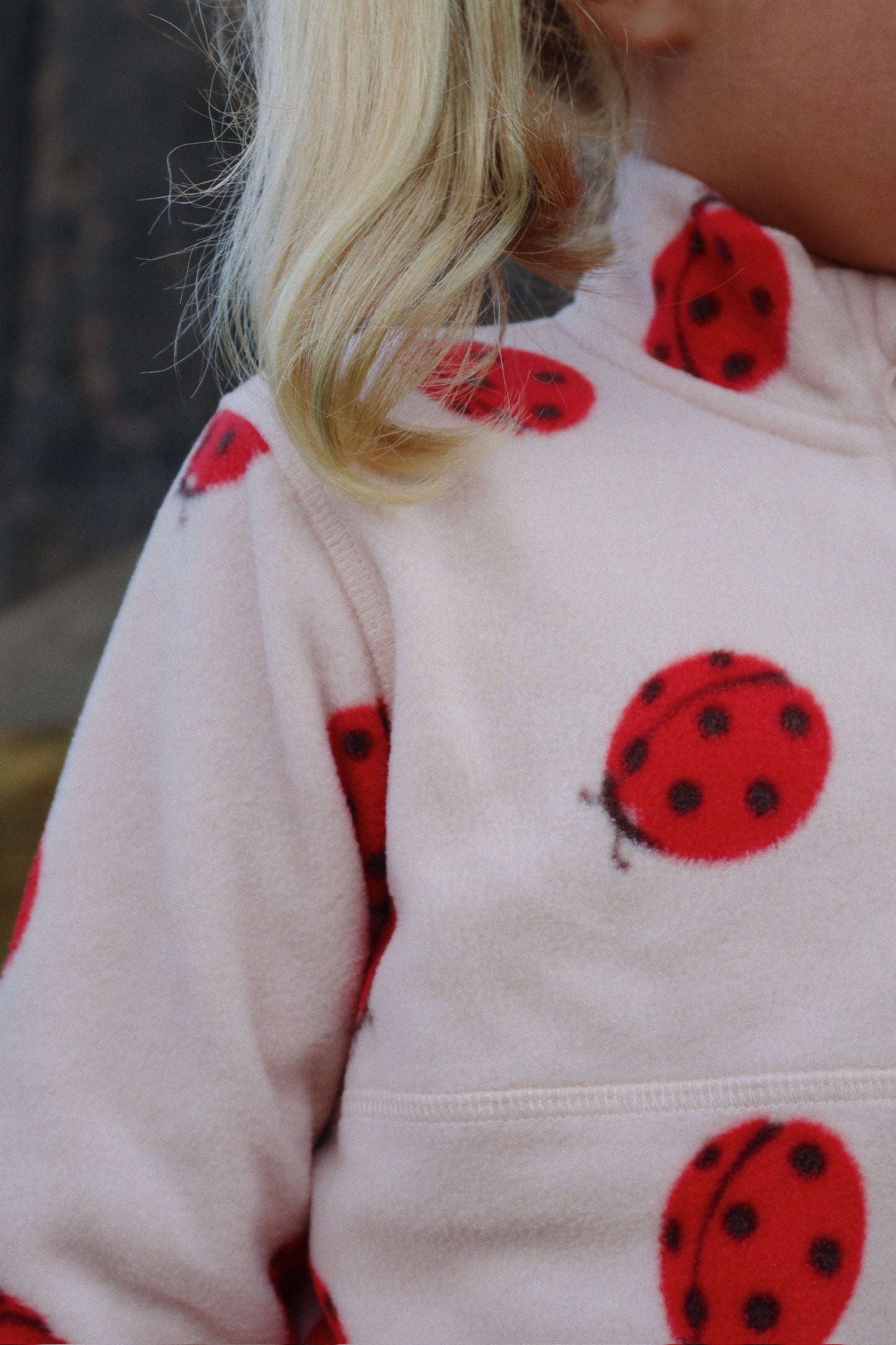 Tavi Fleece Quarter Zip Sweater Ladybug