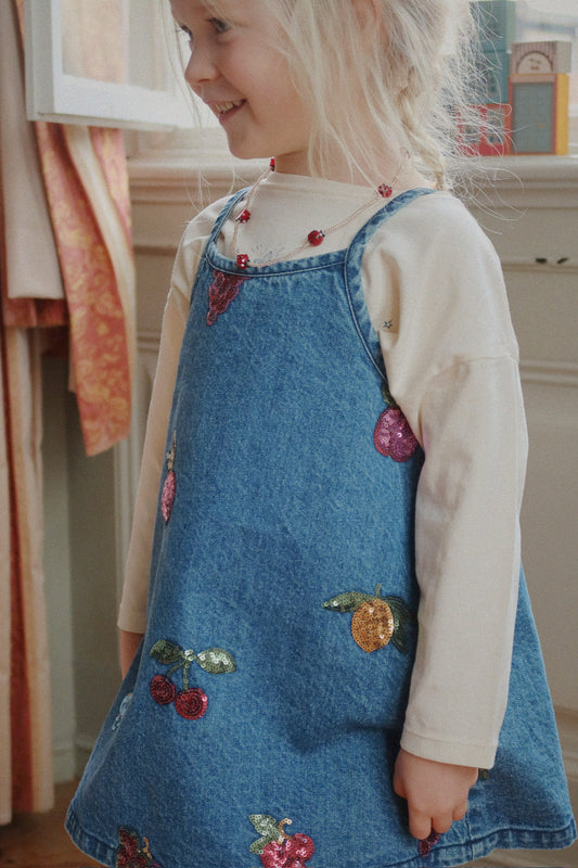 🍒 Set necklace and bracelet glass beads Cherry