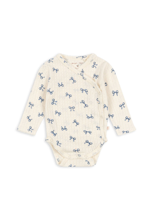 Wrap body Buttercream Bow Bleu GOTS Pre-6 months