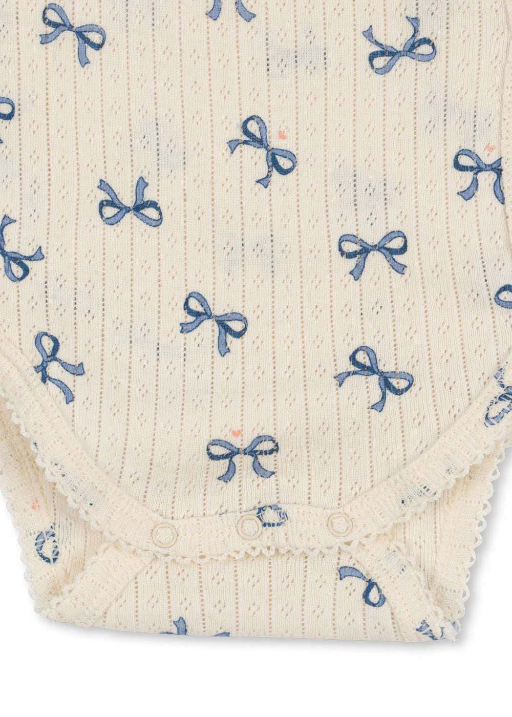 Wickelbody Buttercremé Bow Bleu GOTS Pre-6 Monate