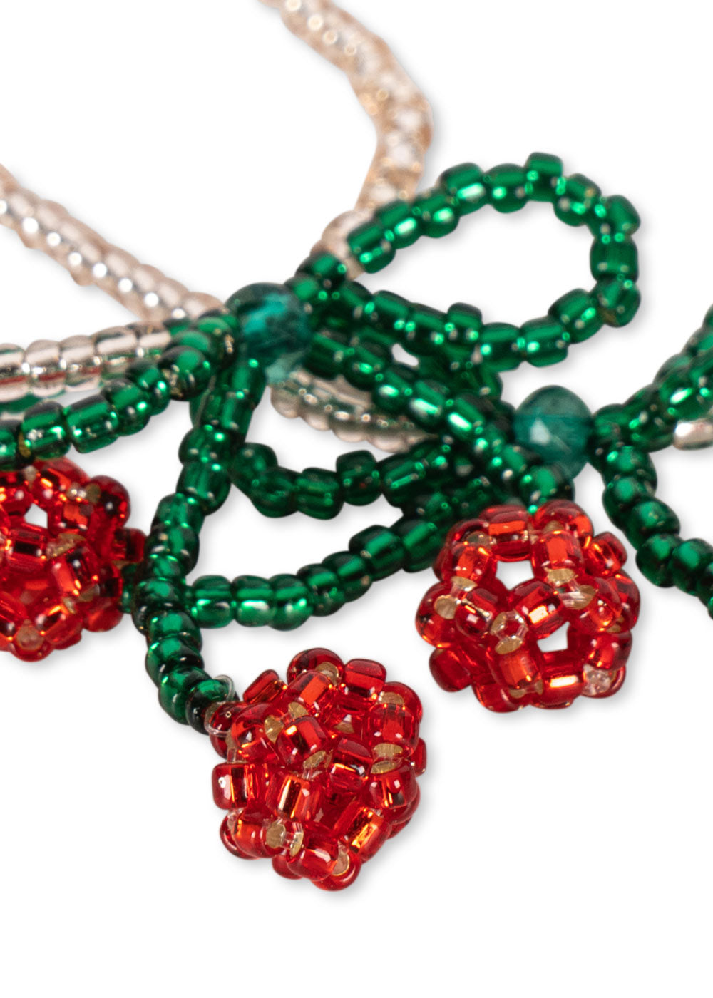 🍒 Set Kette und Armband Glasperlen Cherry