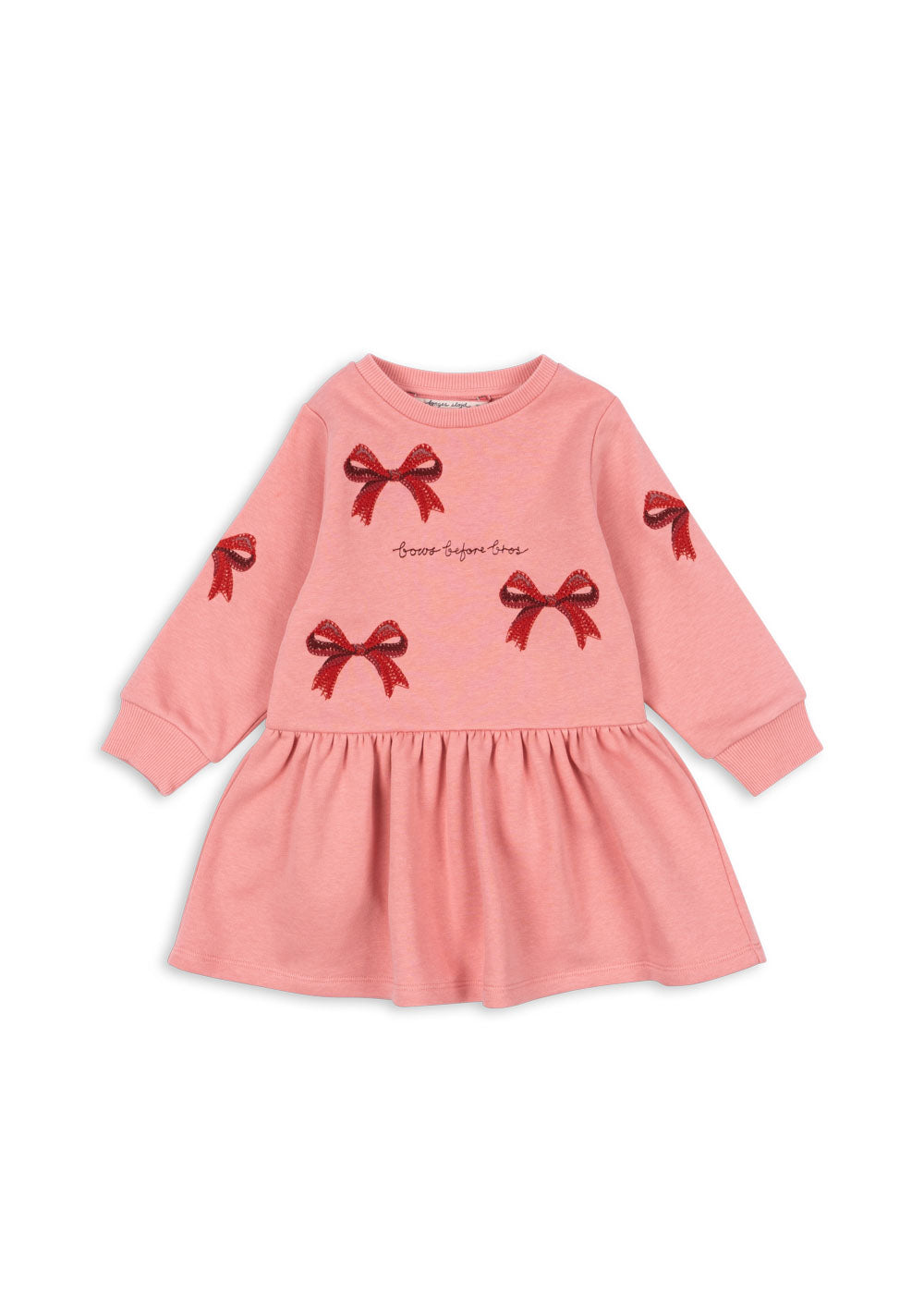 Bequemes Sweatkleid mit festlichem Schleifendekor
