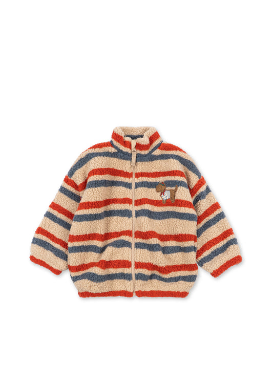 Jody Teddyjacke 🐶🦴 Tangerine Stripe