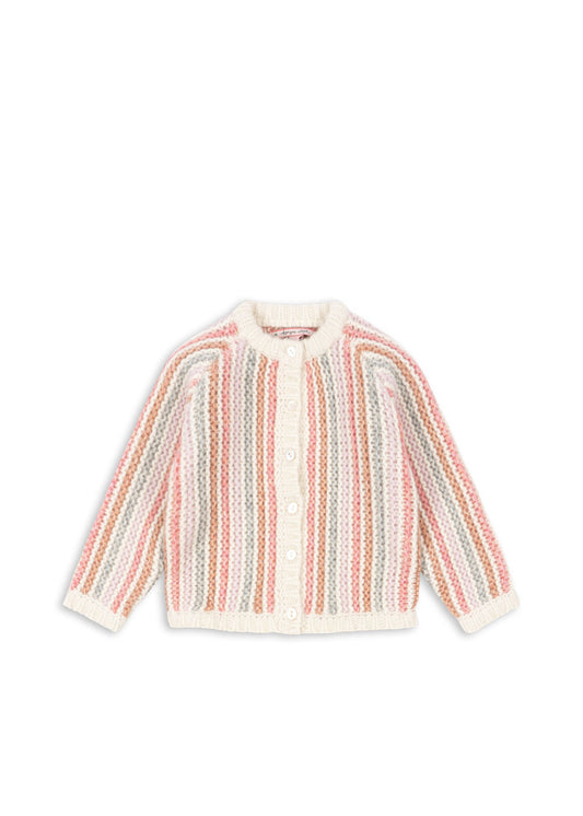 Kiri Cardigan Rose Stripe