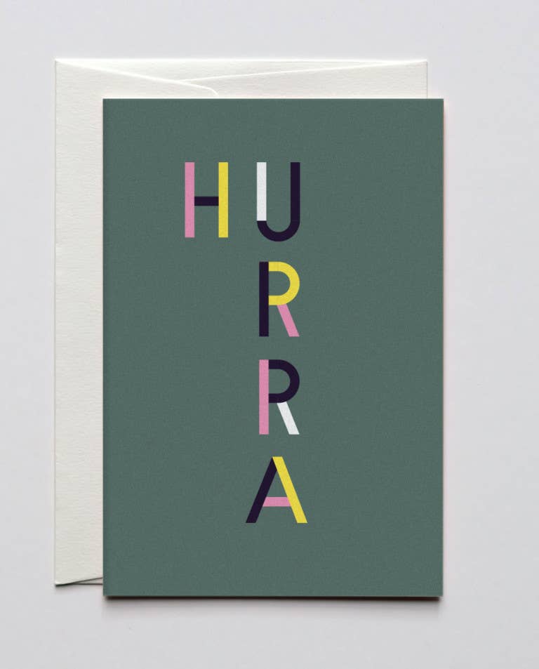 Karte Lucky Letters Hurra