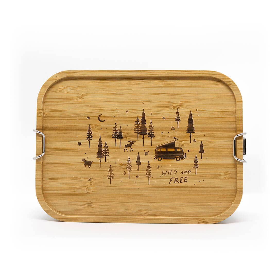 Lunch box Wild & Free with chopping board - lid