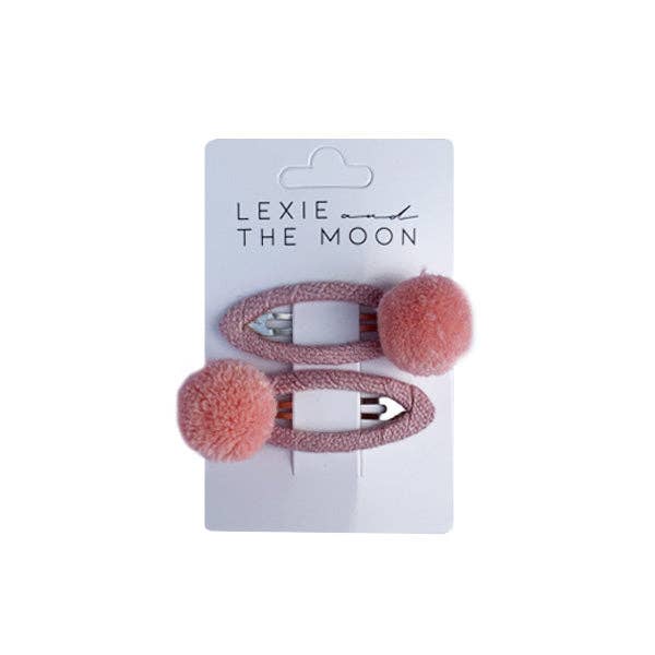 Haarklammern Pom Pom - Pink