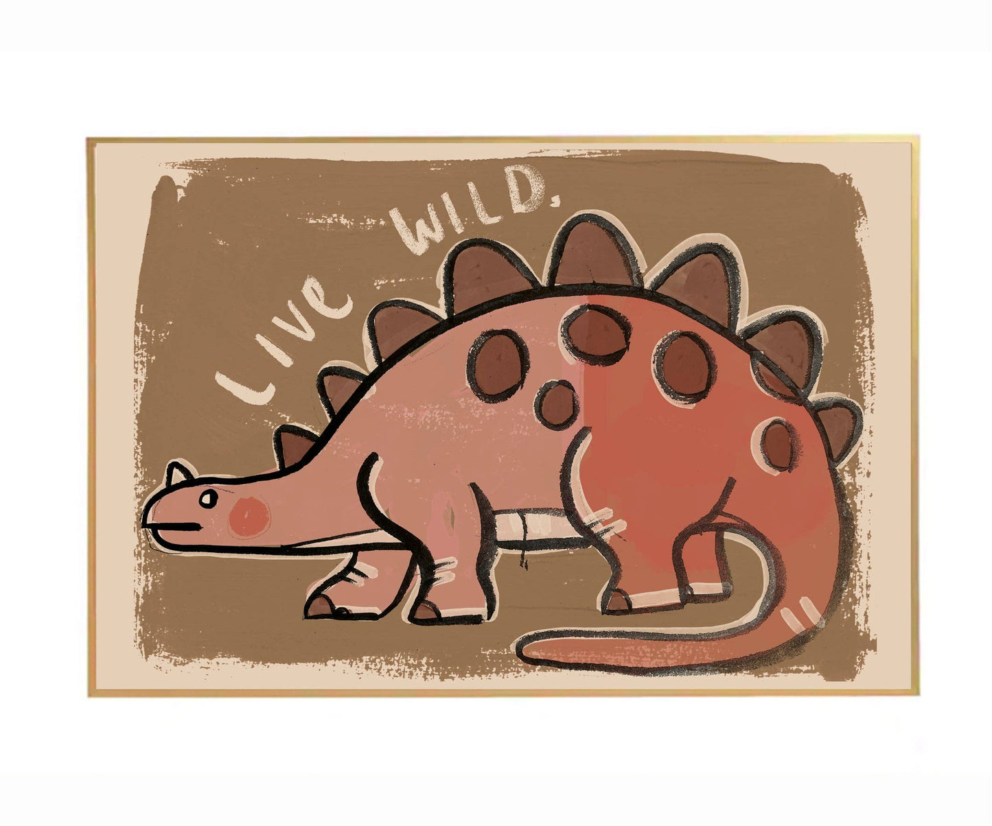 Poster Dino "Live wild" 50X70 cm