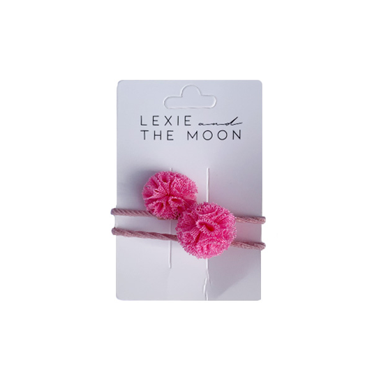 Hair Ties Pom Pom - Fuchsia (large)