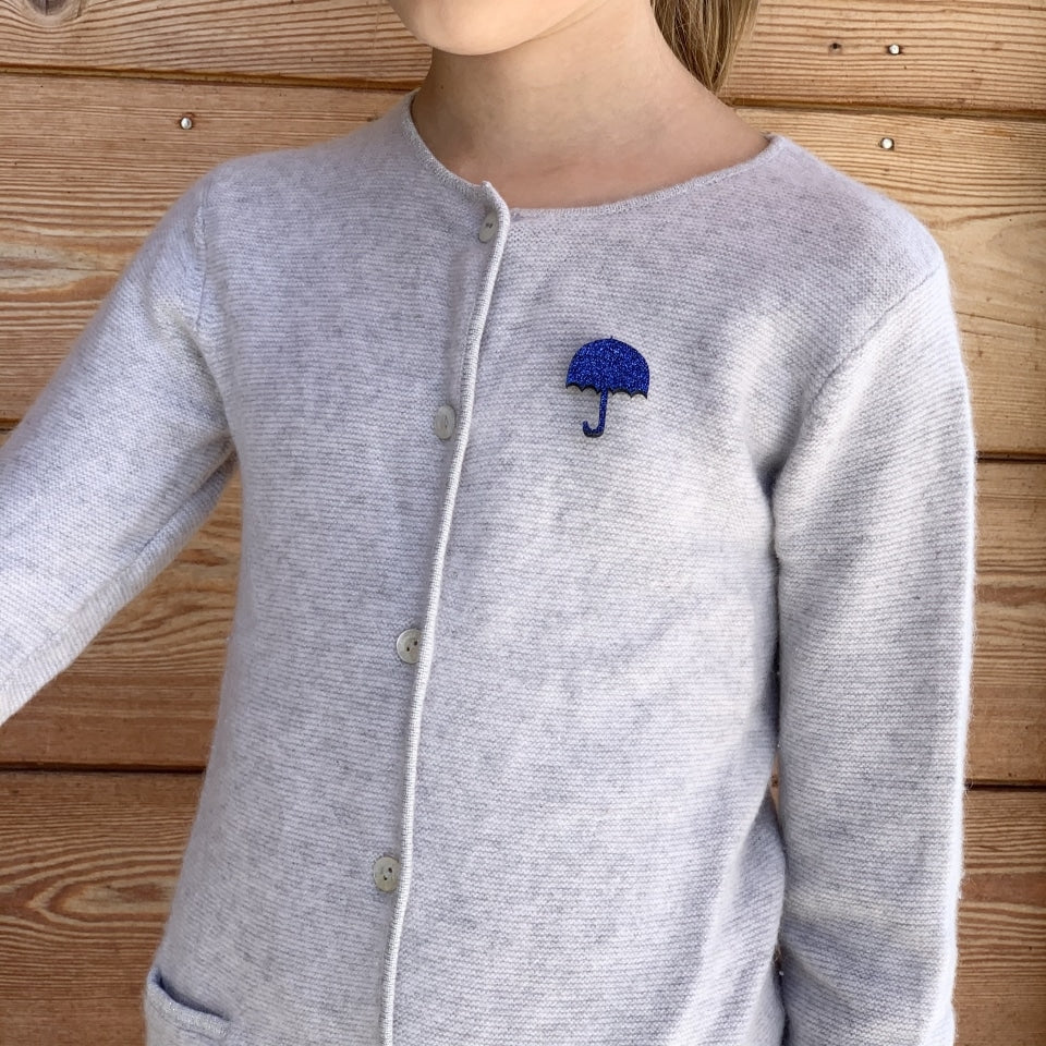 Glitzer Pin Regenschirm