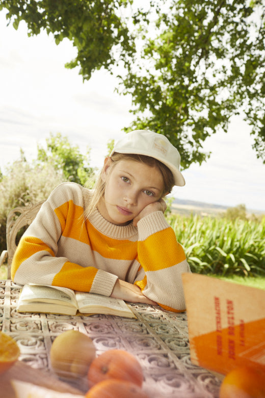 Organic cotton knit sweater Emanuelle Noce di Cocco & Aperol 4 and 6 years